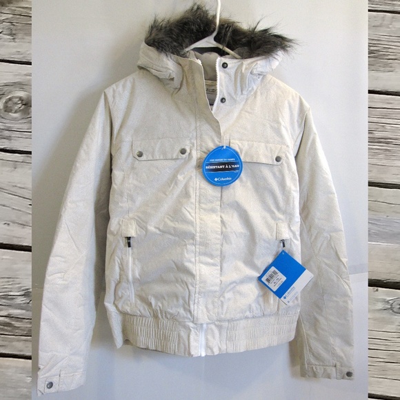 Columbia Jackets & Blazers - Columbia Bomber Jacket Faux Fur Off White Size XL